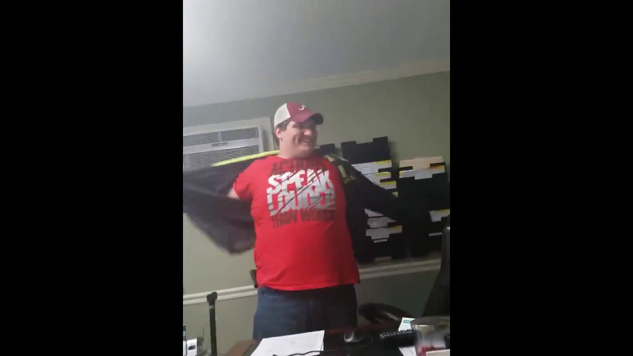 Our office manager broke his cane YouTube