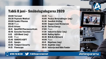 Småbolagsdagarna - Stockholm 8 juni 2020