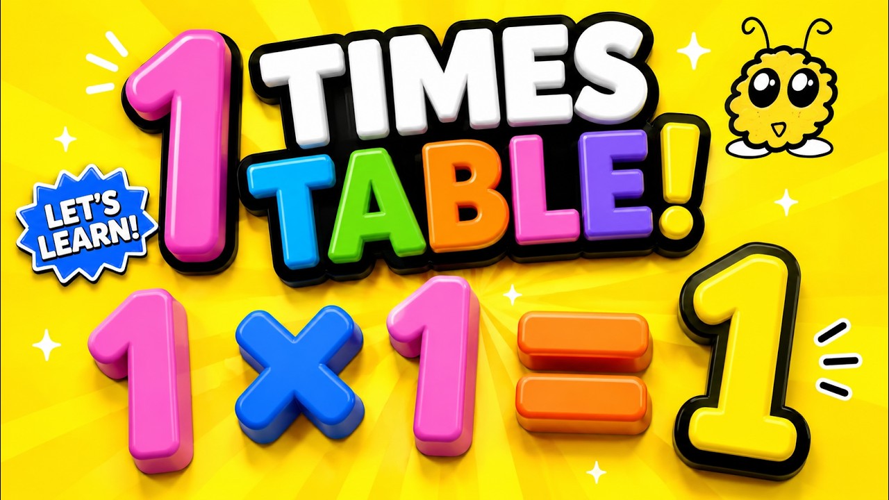 Learn the 1 Times Table! ✏️ Fun & Easy Multiplication for Kids