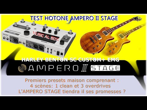 Hotone Ampero Stage Harley Benton SC Custom EMG -TEST Roland JC 120