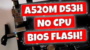 Hoe je een BIOS flasht zonder CPU via USB Gigabyte A520M DS3H Q Flash Plus