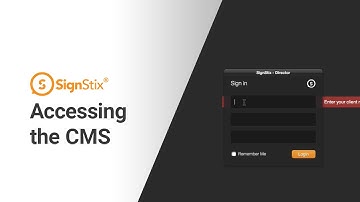 Accessing the SignStix CMS