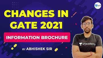 Changes in GATE 2021 Exam | Information Brochure Combination of 2 Papers | Abhishek Sir