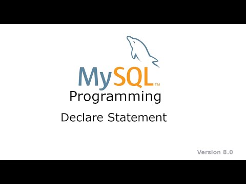 Chapter 50 MySQL Programming - Declare Statement new
