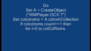 How to open Cd Rom with Notepad Repetive