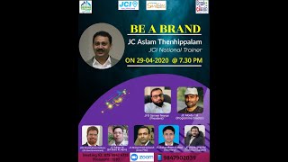 Aslam thenjippalam || Be a brand || business Webinar || malappuram JCI