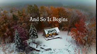 Off Grid Cabin Build: Watch Us Install Flooring During A Snowstorm!