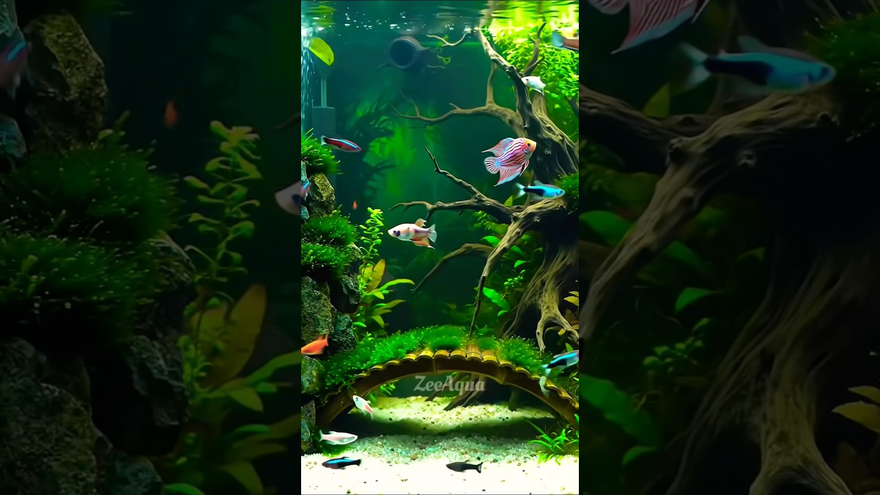 Cinematic Aquascape & Tropical Fish | Relaxing Aquarium Nature Sounds 
