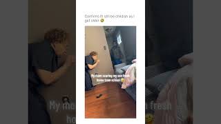 Ain’t even use her hands to scare him 😂😂😂😂 Via:-tahjayy5/tiktok