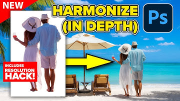 Auto Composite layers in Photoshop with harmonize, includes Resolution Hack
