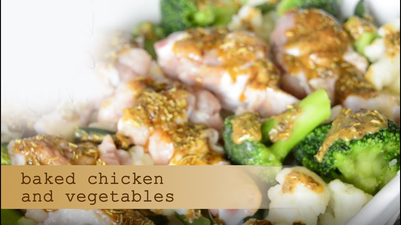 Baked chicken thighs with vegetables keto meals ideas YouTube