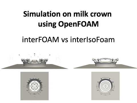 Simulation on milk crown using OpenFOAM
