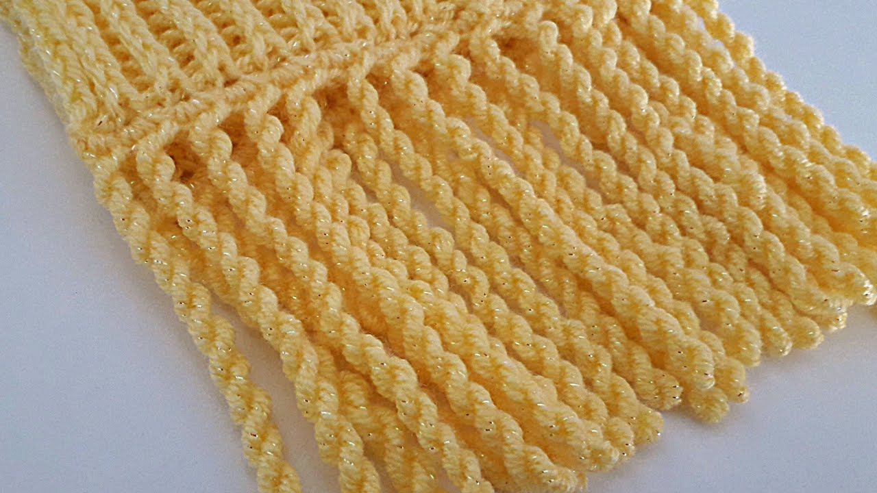 🧣Atkı/Şal ucuna DEĞİŞİK PÜSKÜL Yapımı | (Burgu Püskül/Saçak)