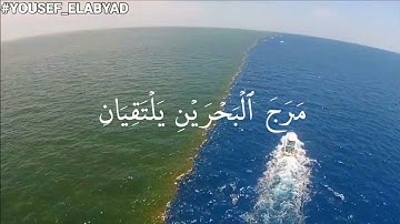 ﴿ مرج البحرين يلتقيان بينهما برزخ لا يبغيان ﴾ سورة الرحمن الآيه 19 / القارئ اسلام صبحي