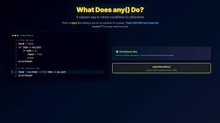 What is Python any() Function? A Complete Beginner's Guide with Animation and Note