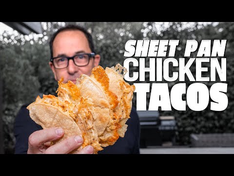 SIMPLE WAY TO MAKE A BUNCH OF DELICIOUS CHICKEN TACOS AT ONCE! | SAM THE COOKING GUY