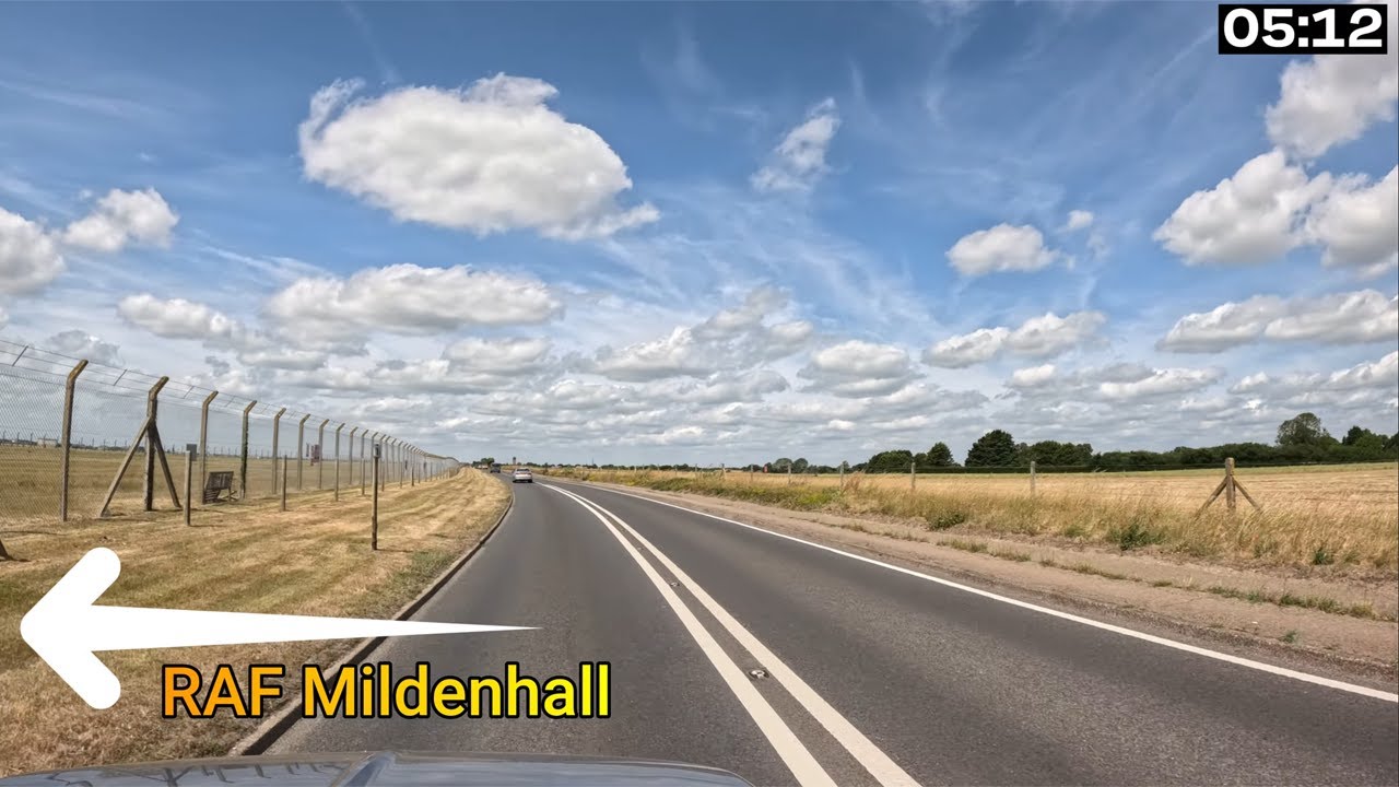 SUMMER 2025 - RAF Lakenheath to RAF Mildenhall {Full Drive} - Base to Base Go-Pro Video