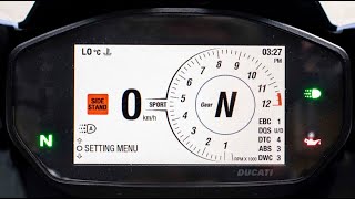 2020 Ducati Panigale V2 Dash TFT Display Overview (w/ Exhaust Sound Preview)