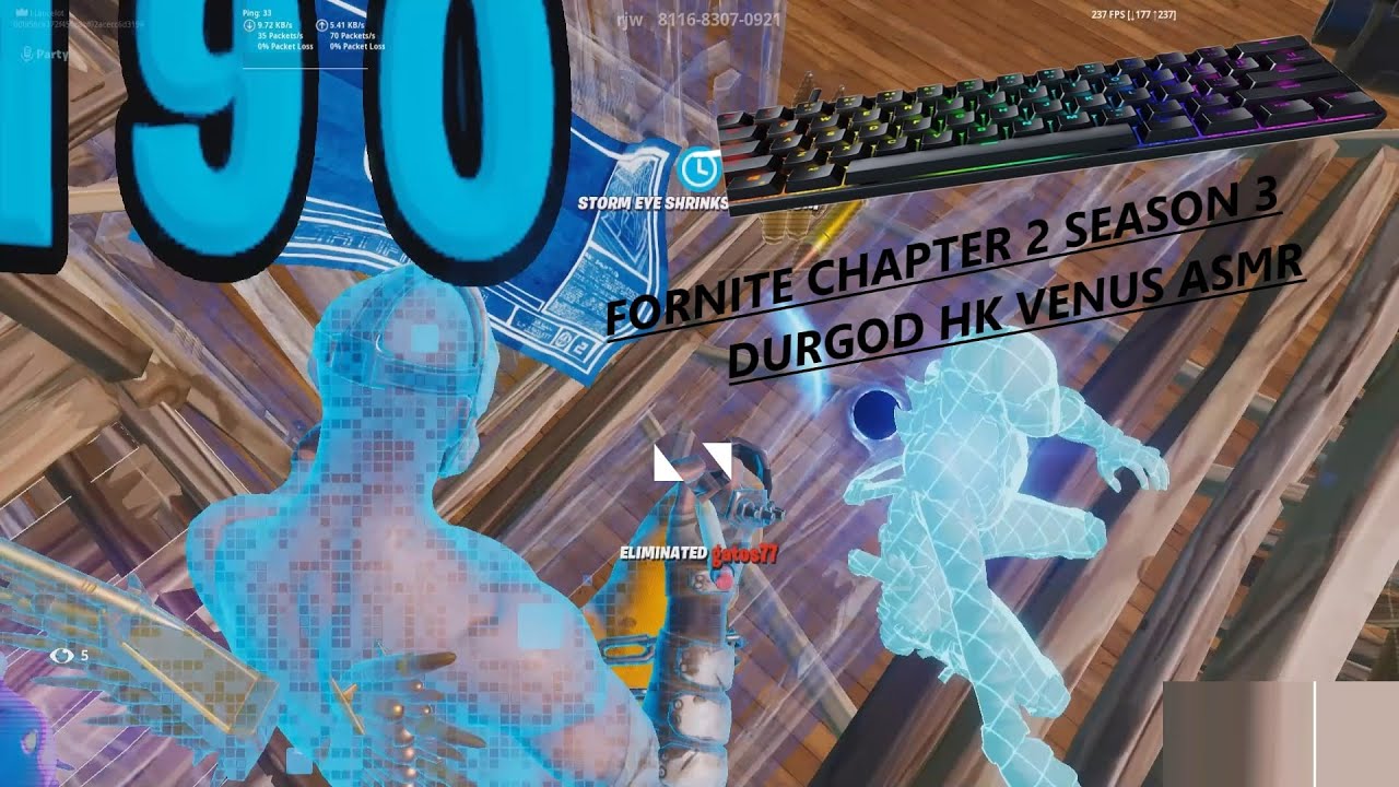 ASMR Durgod Venus Hk - Gateron Red Smooth Switches/ Zone Wars Fortnite Chapter 2 Season 3!!!