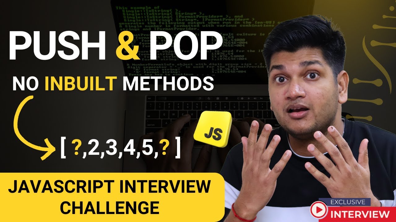 🚫PUSH & POP Custom Function in JavaScript - YouTube