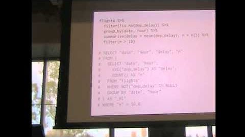 Hadley Wickham "dplyr" talk at useR 2014
