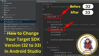 How to Change Your Target SDK Version (32 to 33) in Android Studio screenshot 4