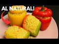 Esta receta facil y rapida! Pimientos rellenos con arroz!