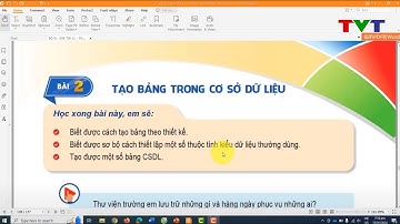 TIN HỌC 11 - CÁNH DIỀU - CHỦ ĐỀ F(ICT)- Bài 2. Tạo bảng trong cơ sở dữ liệu | TVT Channel