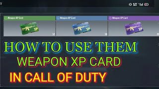 How To Use Weapon Xp Card In Call Of Duty