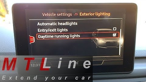 Audi A4 B9, MY2016 - DRL menu option activation - vključitev menija za izklop dnevnih žarometov
