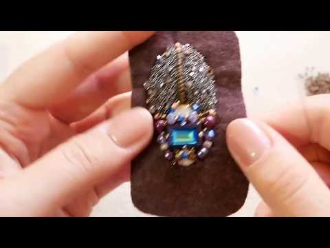 Вышивка шеи жучка. Процесс.