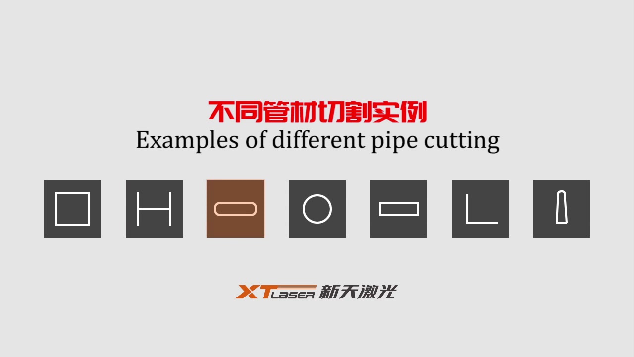 Cutting different shapes of tubesround pipe, square tube, L tube