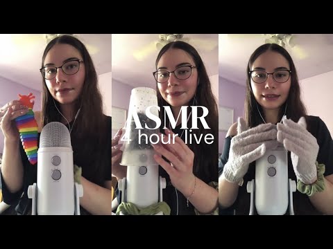ASMR for sleep and relaxation (4 hour live)