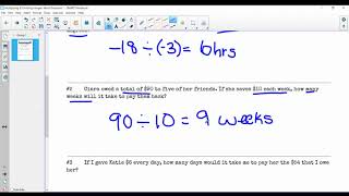 Multiplying & Dividing Integers Word Problems