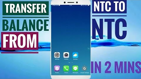 how to transfer balance in ntc/with technical data