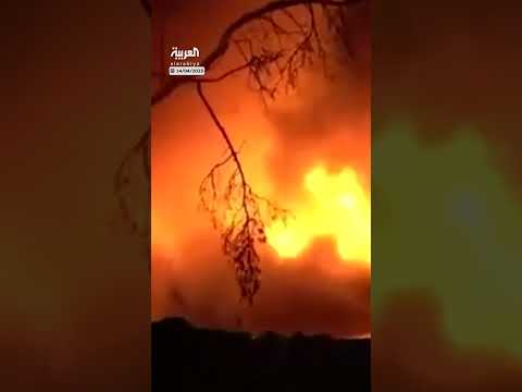 إعلام حوثي يبث مشاهد للاستهداف الأميركي على مصنع لتخزين الأسلحة غربي صنعاء