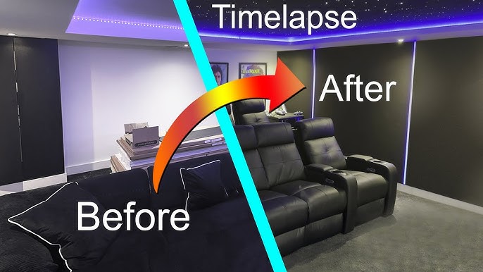 Timelapse Home Cinema Room Transformation 
