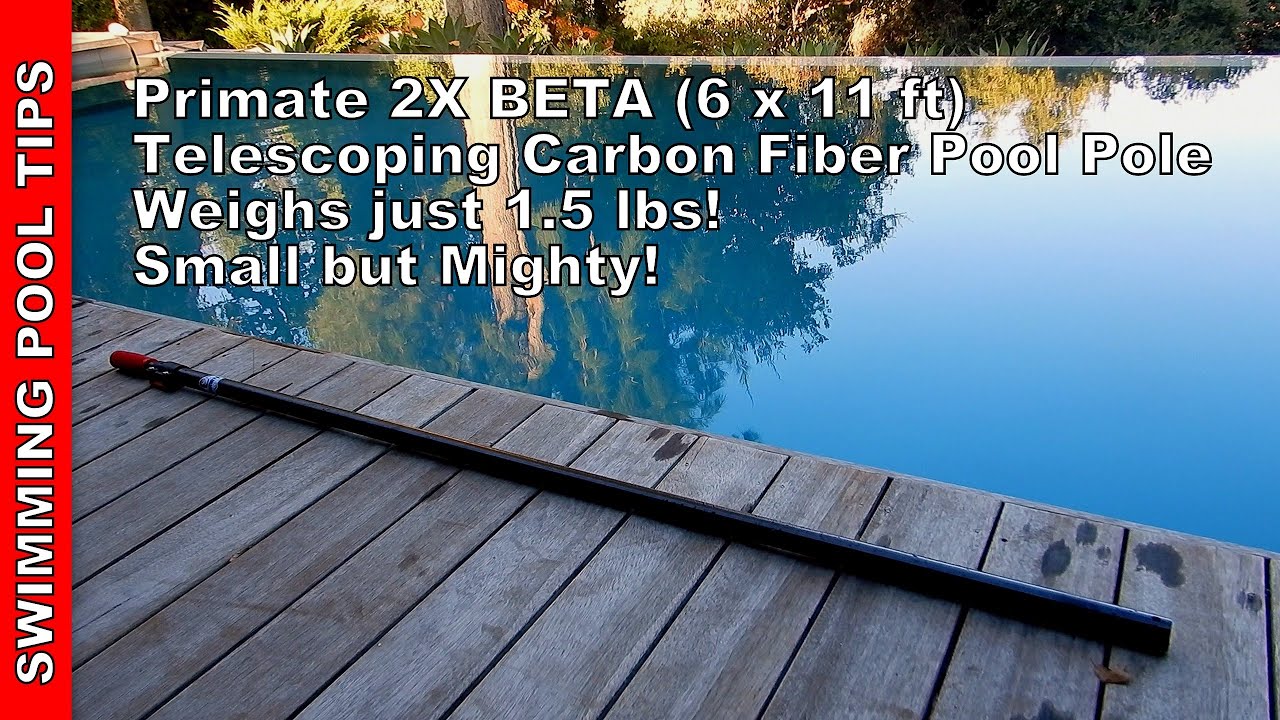 jobber คือ  New  Primate 2X BETA (6 x 11 ft) Telescoping Carbon Fiber Pool Pole - Weighs Just 1 lb 14 oz!