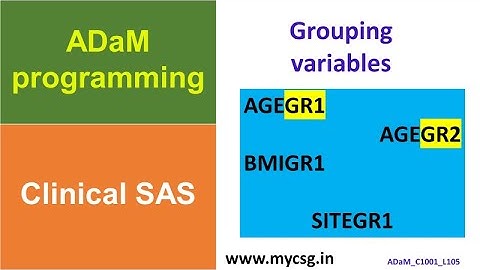 Clinical SAS - Grouping Variables in ADaM