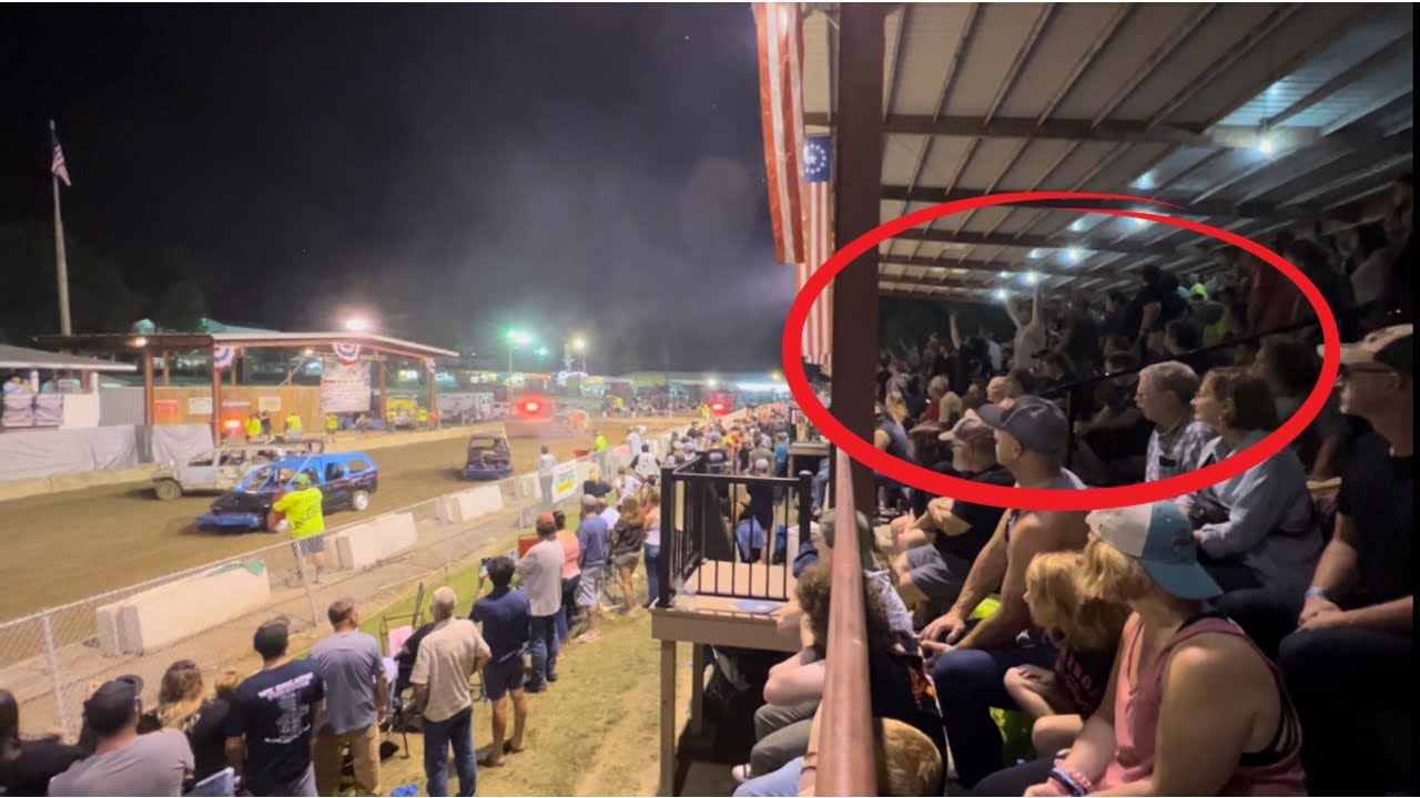 CROWD TRIES TO SUMMON MEDICS AT DEMOLITION DERBY Thank You First