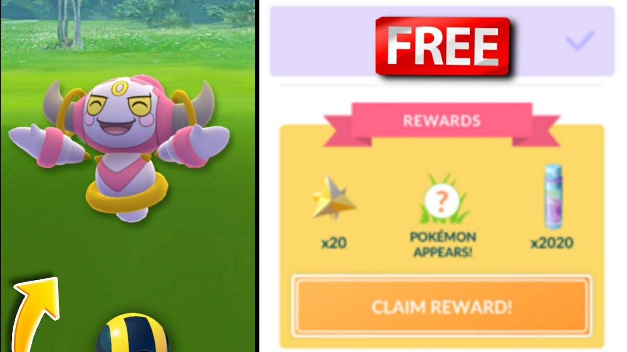 Now Get Free Hoopa In Pokemon Go Catch Hoopa In Pokemon Go Hoopa Encounter Pokemon Go Youtube