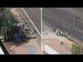 Driver dies in fiery crash after hitting power pole, bus stop in Mesa