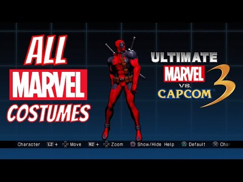 All MARVEL Costumes Ultimate Marvel vs Capcom 3 (Playstation 4 Pro)