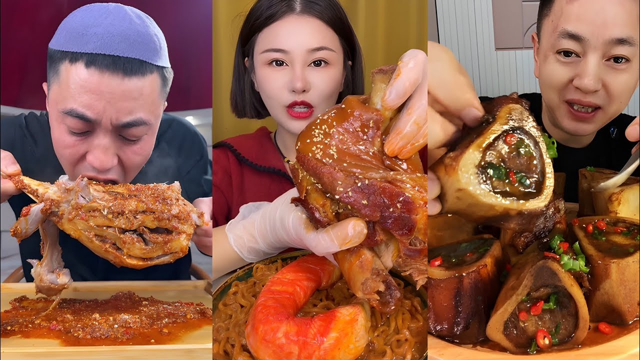 Spicy Lamb Leg| Giant Roasted beef knuckle with one hand! Turkey Noodles| Bone Marrow| Neck| Chicken