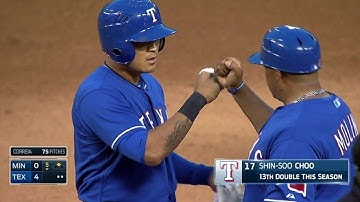 MIN@TEX: Choo tacks on a run with double off the wall