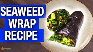 RAW VEGAN Cucumber Avocado Seaweed Wrap RECIPE