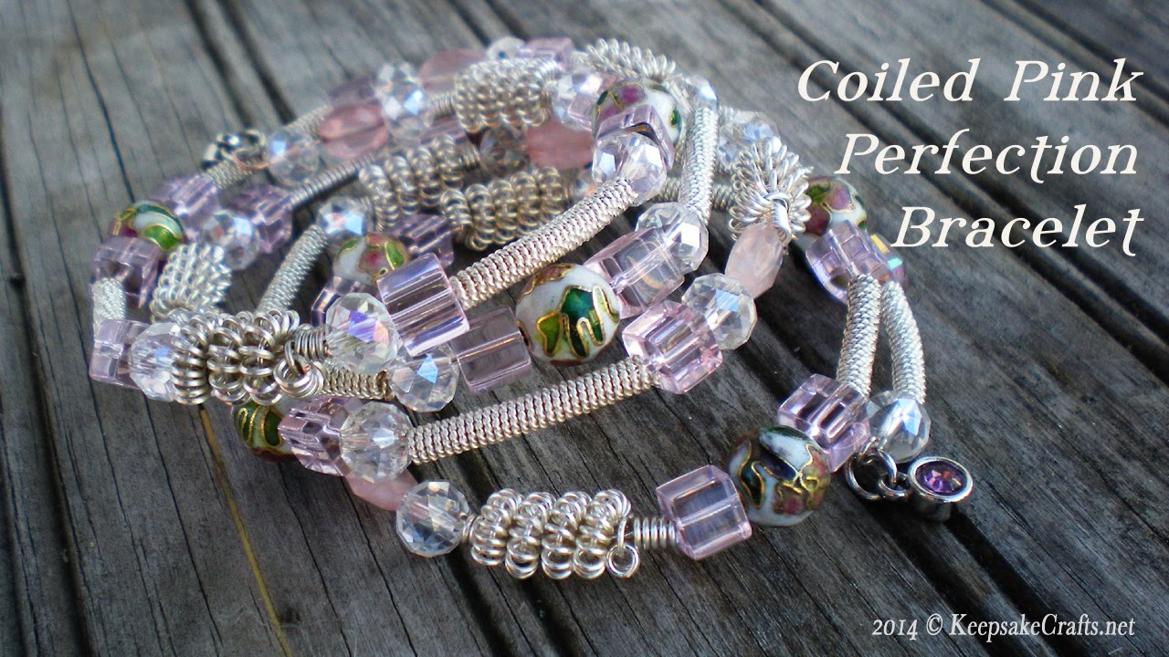 How To Make Coiled Pink Perfection Bracelet