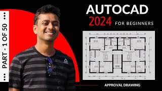AutoCAD 2024 tutorial || Making a simple floor plan in AutoCAD 2024 || AutoCAD 2d drawing (2023)