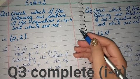 Check Which of the following are Solutions of the Equation x-2y=4 and which are not (Ncert ex 4.2 q3