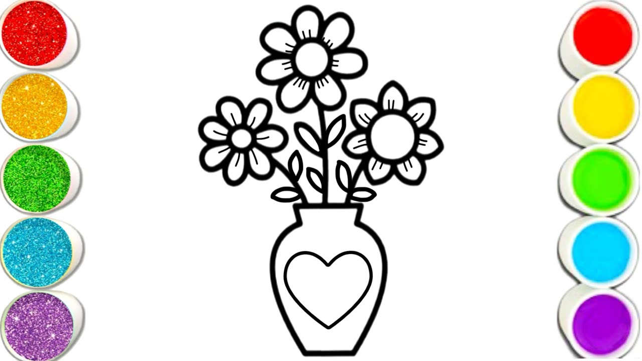 Flower Pot Drawing Colouring And Painting How To Draw A Flower Pot Flower Pot Drawing Colouring And Painting How To Draw A Flower Pot